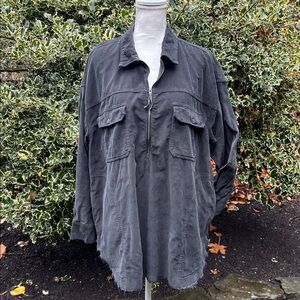 aerie Offline Corduroy Quarter Zip Shacket